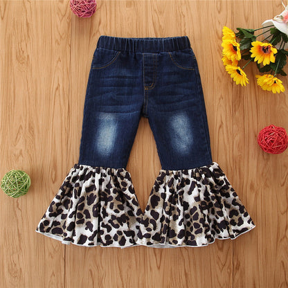 Wholesale Polyester Ripped Bell Bottoms for Kids