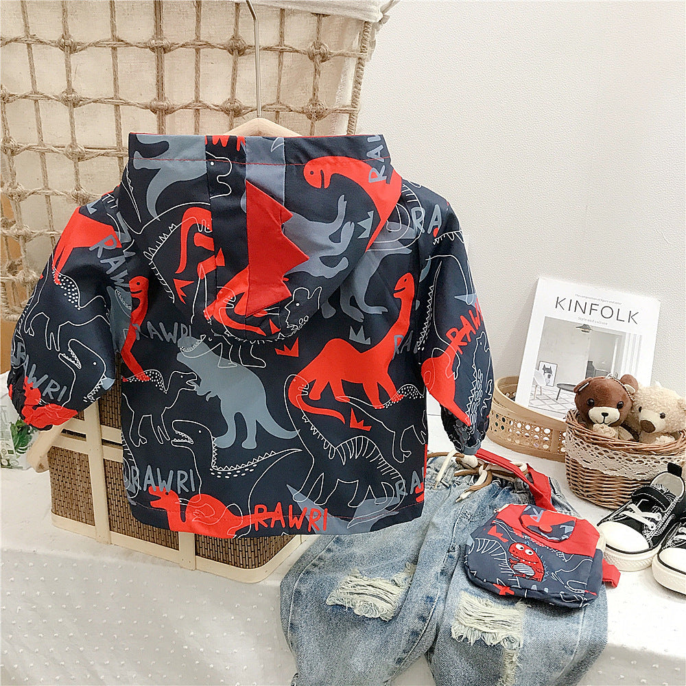 2 Pieces Set Baby Kid Boys Cartoon Print Jackets Outwears