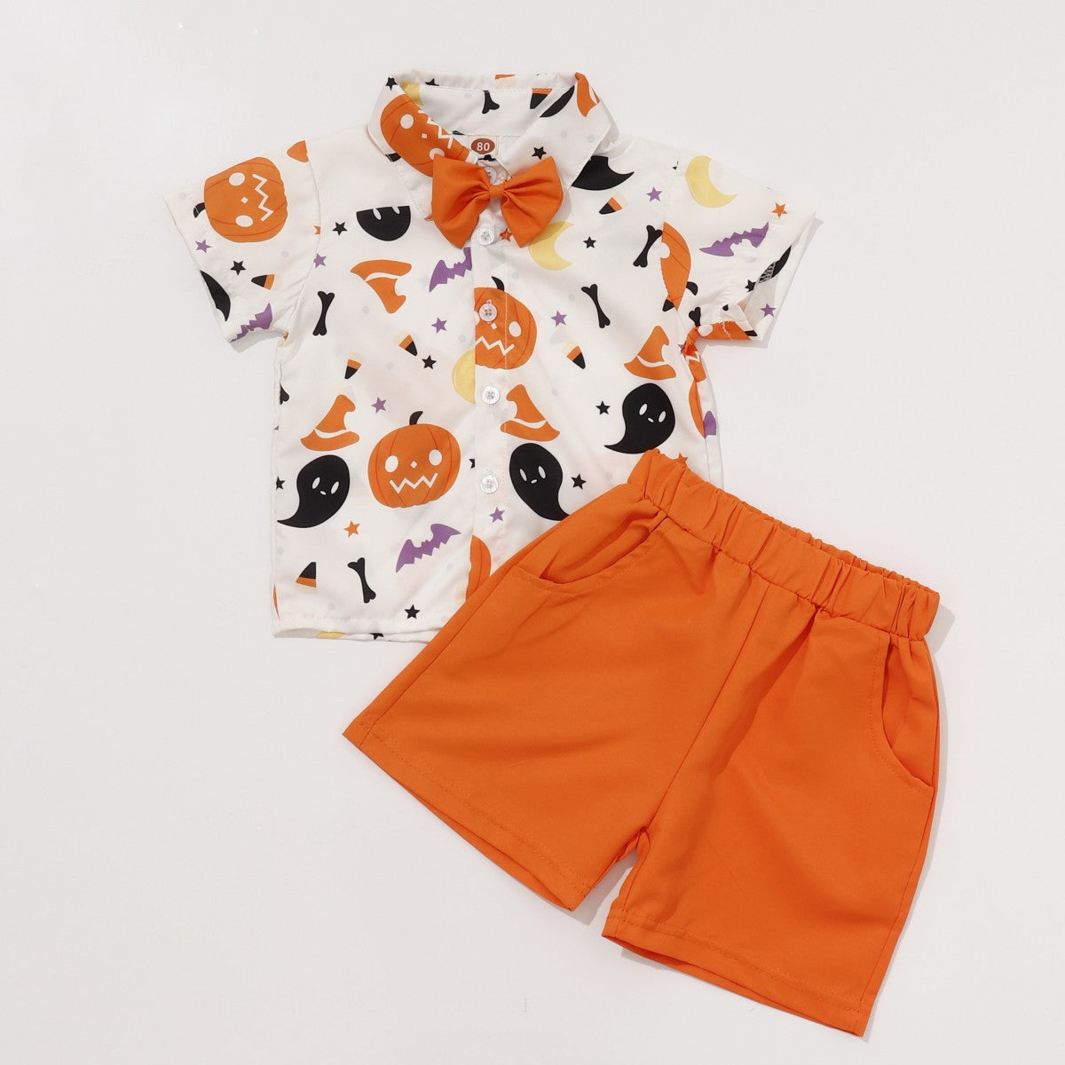 2 Pieces Set Baby Kid Boys Print Shirts And Shorts Wholesale