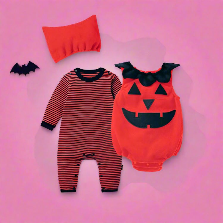 3 Pieces Set Baby Boys Halloween Rompers Jumpsuits And Hats