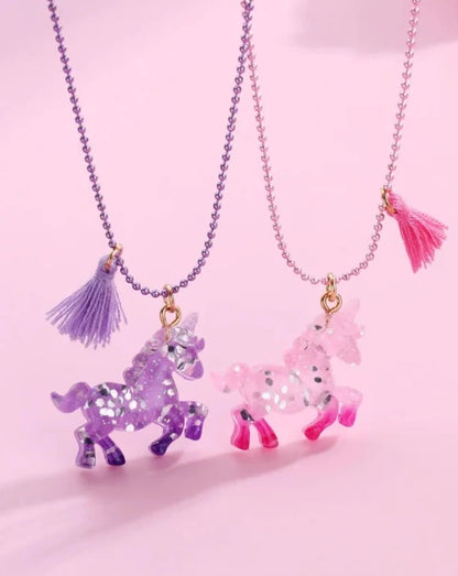 2Pcs/BFF Friendship Set Unicorn Necklace