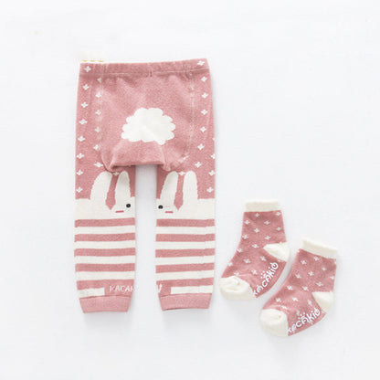 2 Pieces Lovely Baby Cartoon Pants & Socks