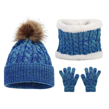 Wholesale Winter Baby Woolen Hat Double Layer Thickened Jacquard Love Knitted Hat