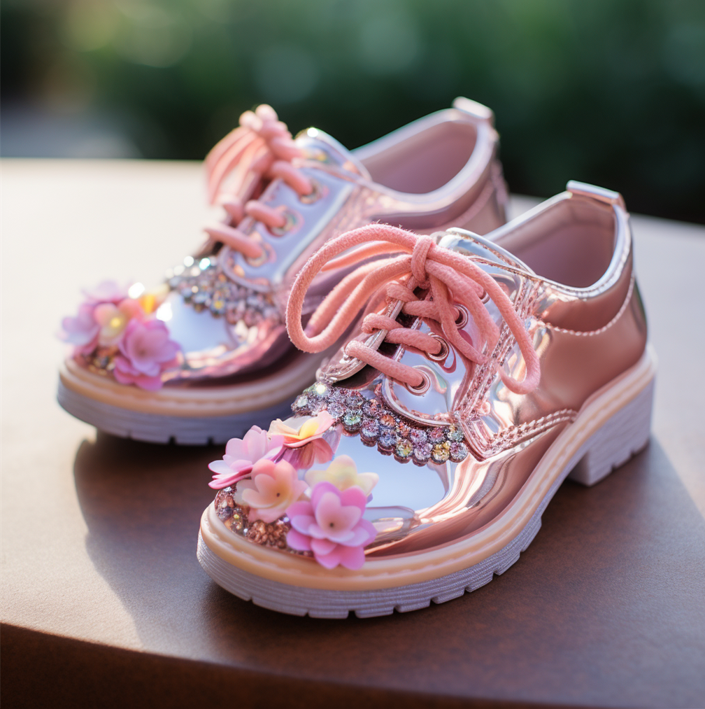 Glossy Bloom Floral Shoes