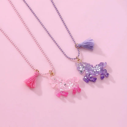 2Pcs/BFF Friendship Set Unicorn Necklace