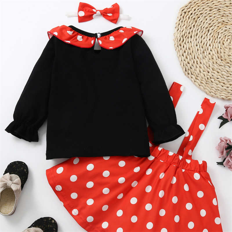 3 Pieces Set Baby Girls Tops Bow Skirts And Headwear