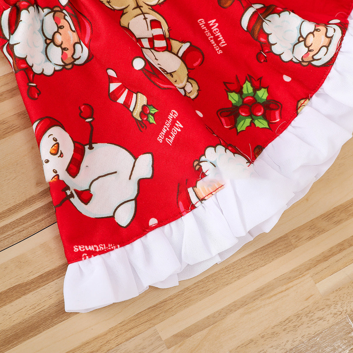 3 Pieces Set Baby Girls Christmas Skirts And Headwear