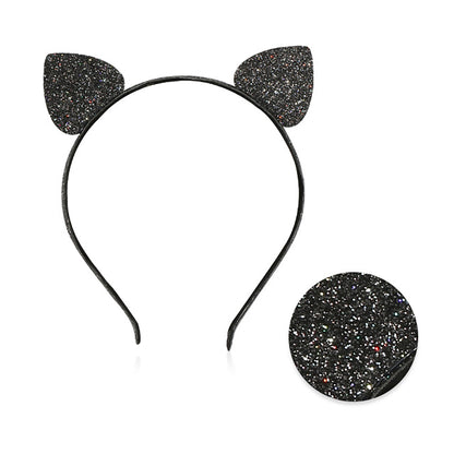 3 Pieces Kid Girl Halloween Sequins & Mesh Bow Decor Headband