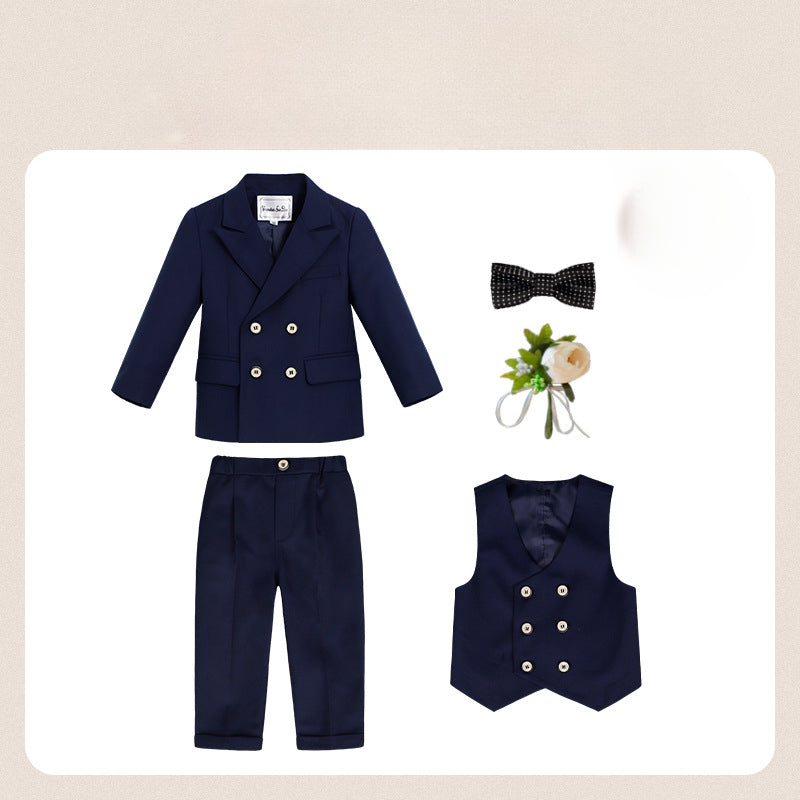 Wholesale of Boys' Polyester Solid Color Small Suit Sets