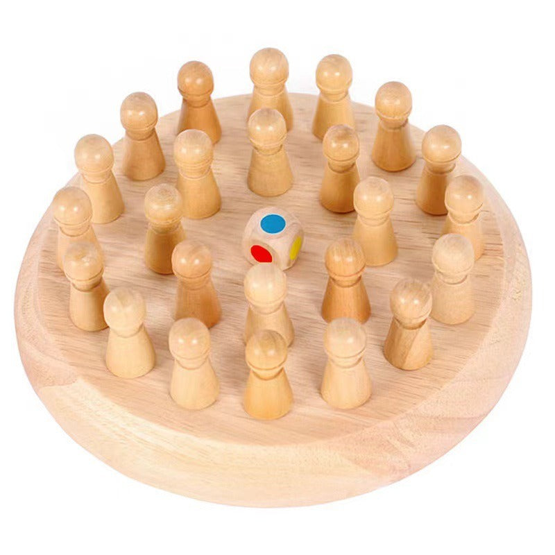 Wholesale of Children's Colored Memory Chess Wooden Puzzle Toys