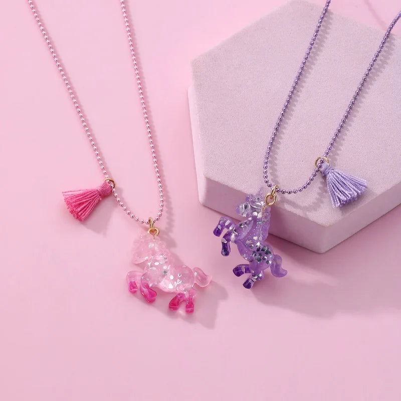 2Pcs/BFF Friendship Set Unicorn Necklace