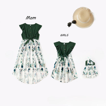 Wholesale Parent-child Dress Printed Cotton Baby Clothes