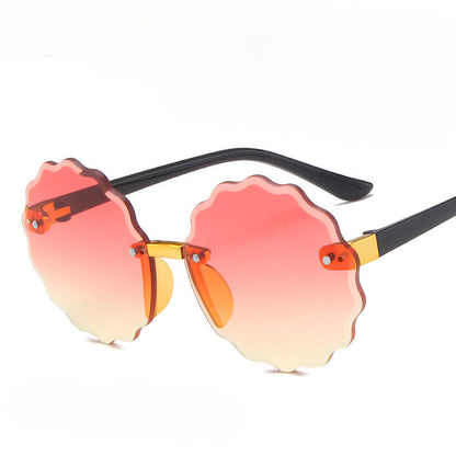 Wholesale Kids Cut Edge Flower Fashion Sunglasses