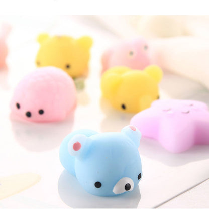 10 Pieces Small Animal Soft Rubber Decompression Creative Toy