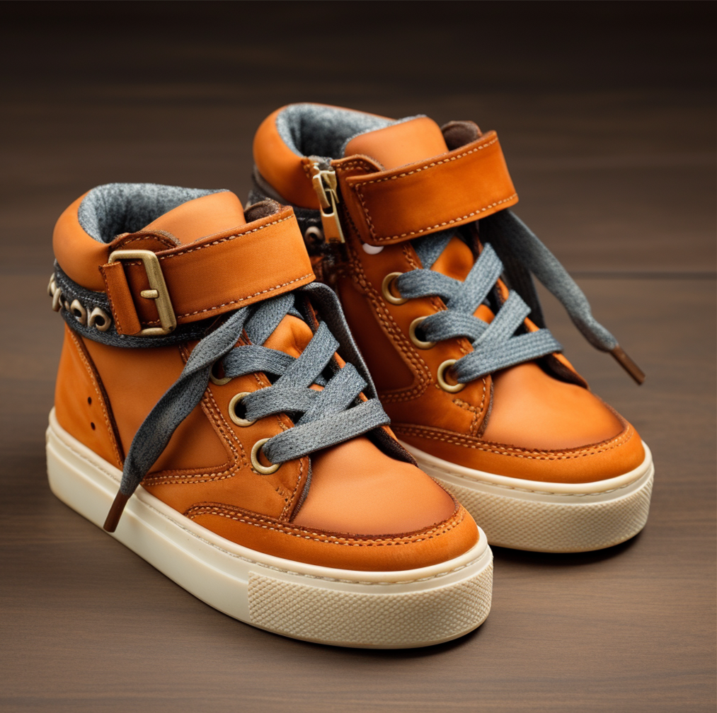 Thick Comfort Brown Ankle-High Sneakers