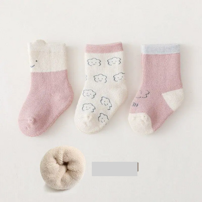 3 Pairs/Set Thick Warm Baby Socks in Autumn/Winter