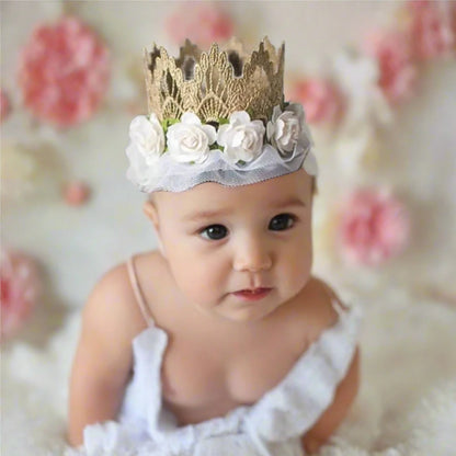 1ST BIRTHDAY CROWN ROSE HEADBAND