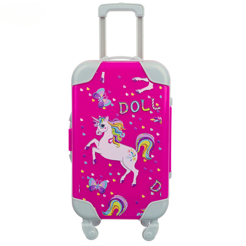 Wholesale of 10pcs Plastic Children's Trolley Cases, Colorful Doll Suitcases