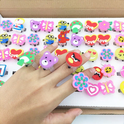 Wholesale Plastic Luminous Cartoon Rings