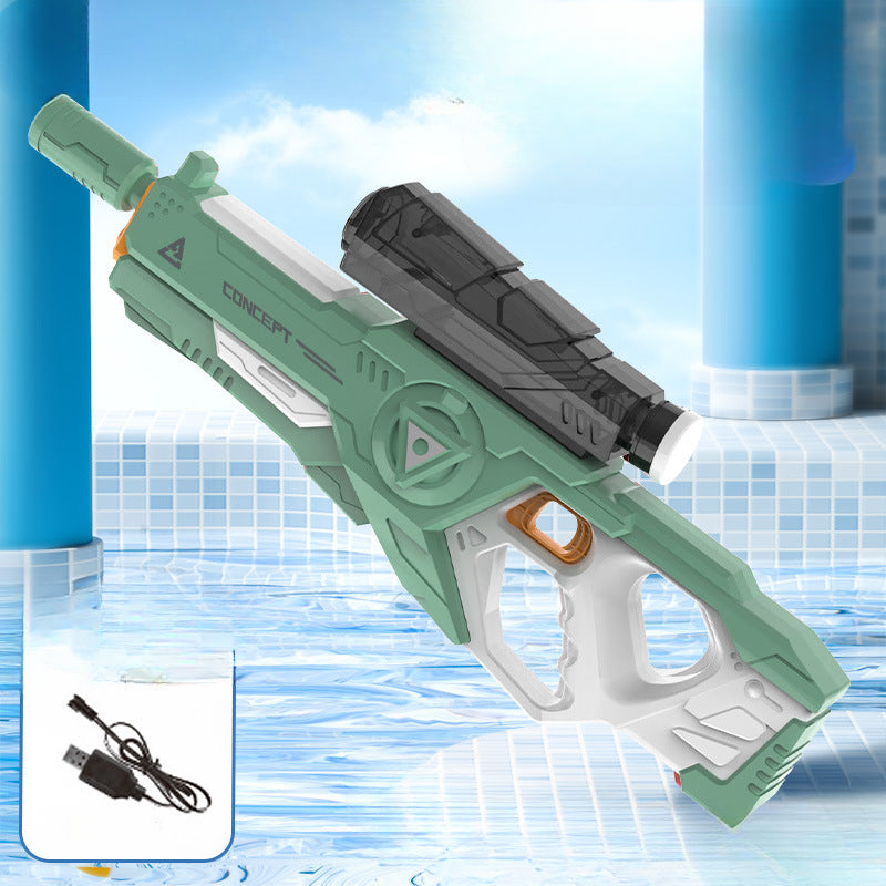 Wholesale Large-sized Electric Water Pistol Fully Automatic Water Absorption Beach Splashing Stall Children's Toys