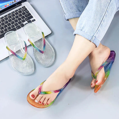 Woman Glitter Rainbow Flip-Flops