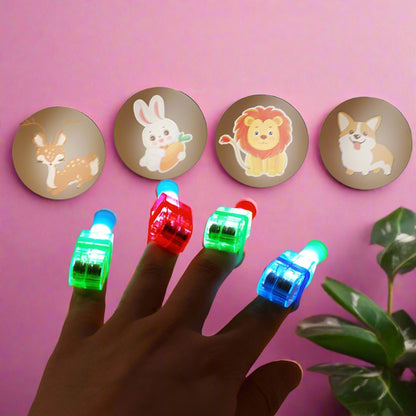 5 Pieces Children's Plastic Projection Finger Lights