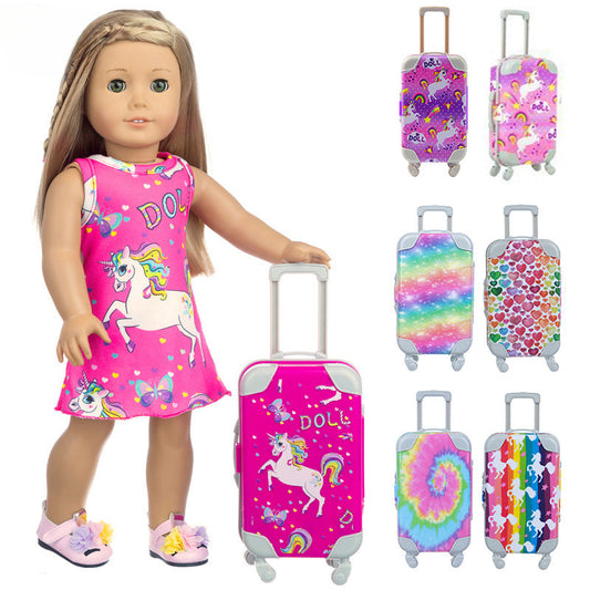 Wholesale of 10pcs Plastic Children's Trolley Cases, Colorful Doll Suitcases