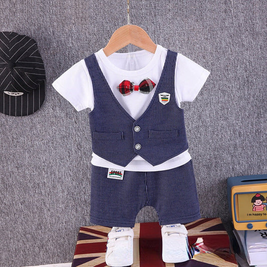 Wholesale Kids Summer Short Sleeve Suit Cotton Baby Clothes