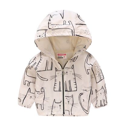 Wholesale Jacket Spring and Autumn Thin Cap Polyester Baby Clothes