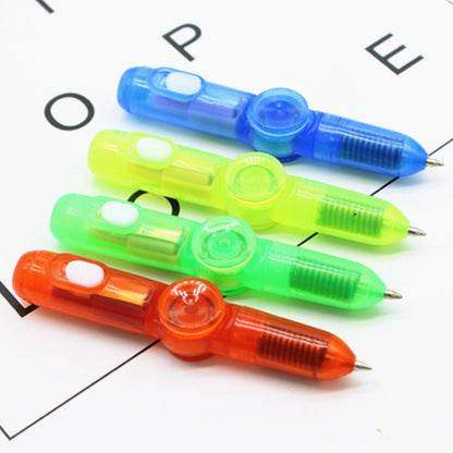 10 Pcs LED Luminous and Colorful Rotating Pressure Pen Toys