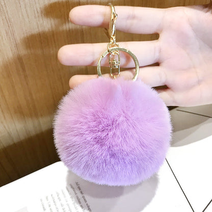 Wool Ball Plush Keychains