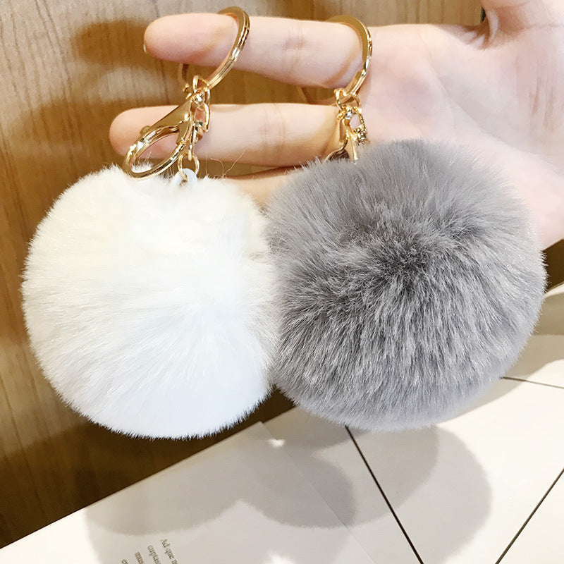 Wool Ball Plush Keychains