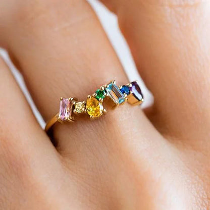 Zig-Zag Rainbow Ring