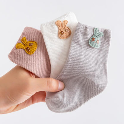 1 Set Of 3 Pairs Of Soft Newborn Socks For Babies