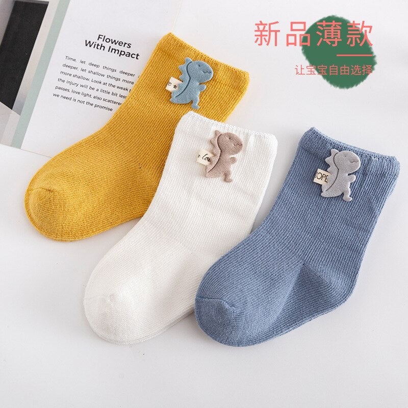 1 Set Of 3 Pairs Of Soft Newborn Socks For Babies