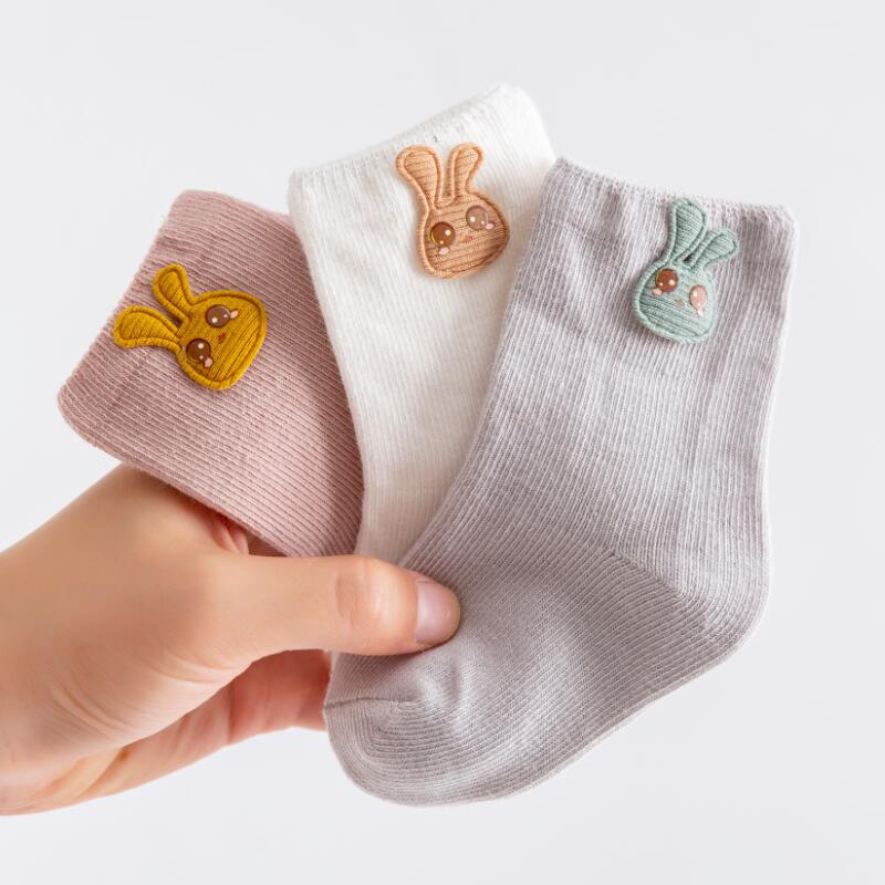 1 Set Of 3 Pairs Of Soft Newborn Socks For Babies