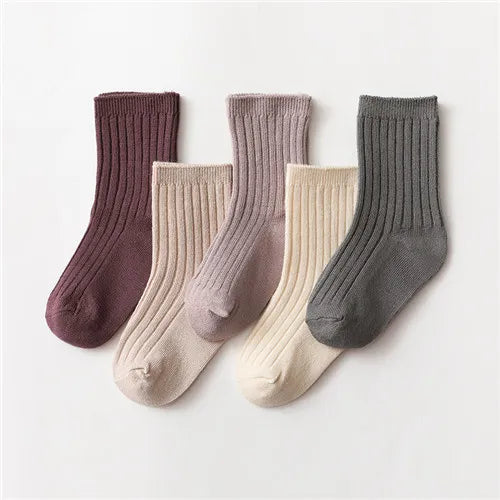 5 Pairs/lot Cotton Children's Socks (Newborn-5 Years)