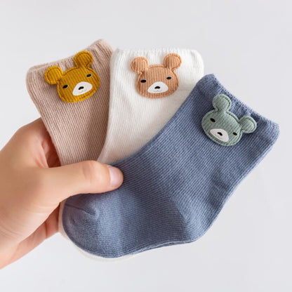 1 Set Of 3 Pairs Of Soft Newborn Socks For Babies