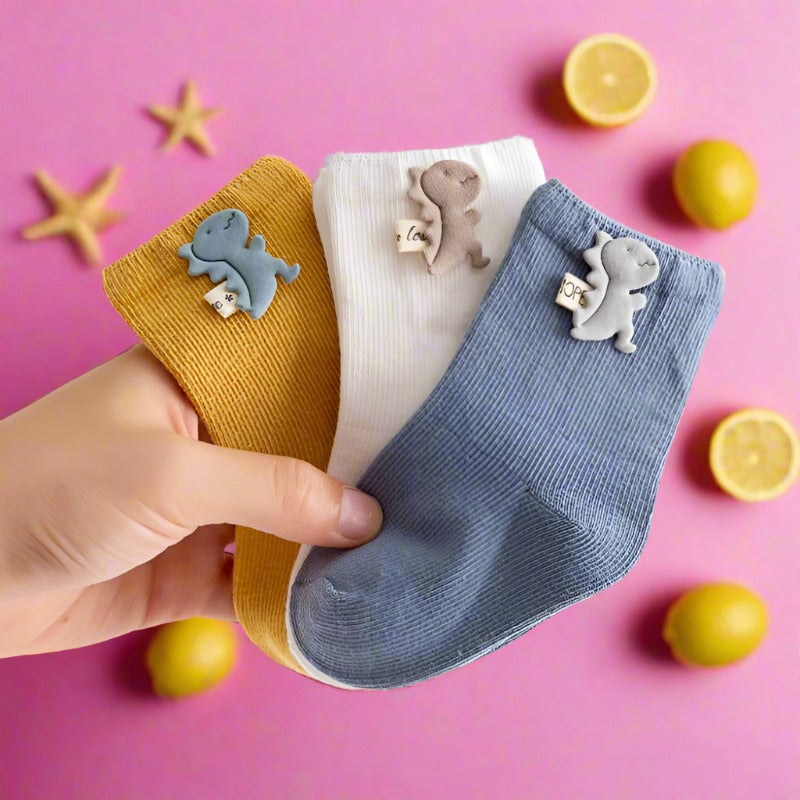 1 Set Of 3 Pairs Of Soft Newborn Socks For Babies