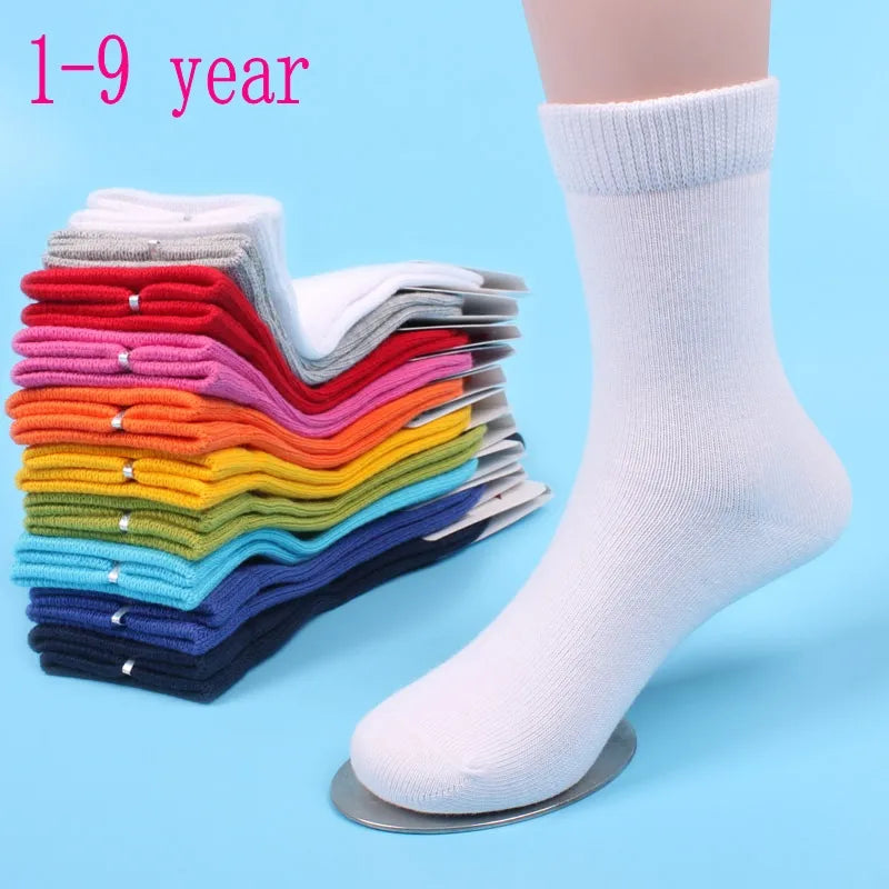 10 Pairs Children Cotton Socks