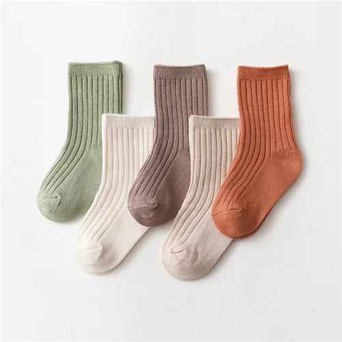 5 Pairs/lot Cotton Children's Socks (Newborn-5 Years)