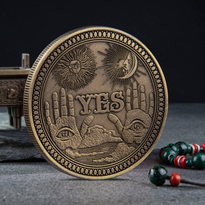 Yes/No Ouija Gothic Prediction Coin