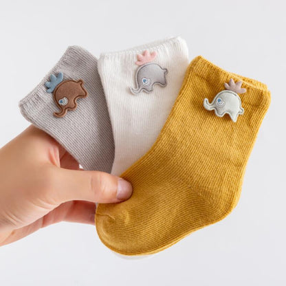 1 Set Of 3 Pairs Of Soft Newborn Socks For Babies