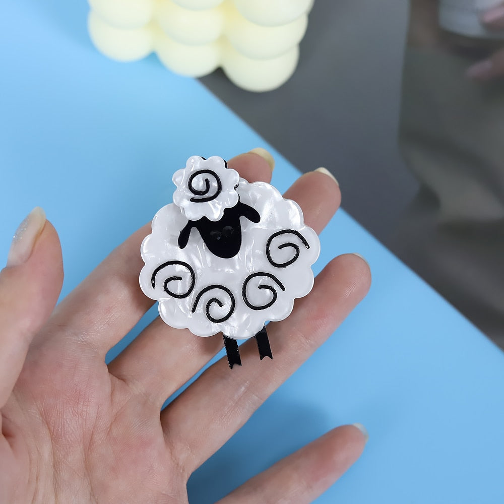 Acrylic Sheep Brooches