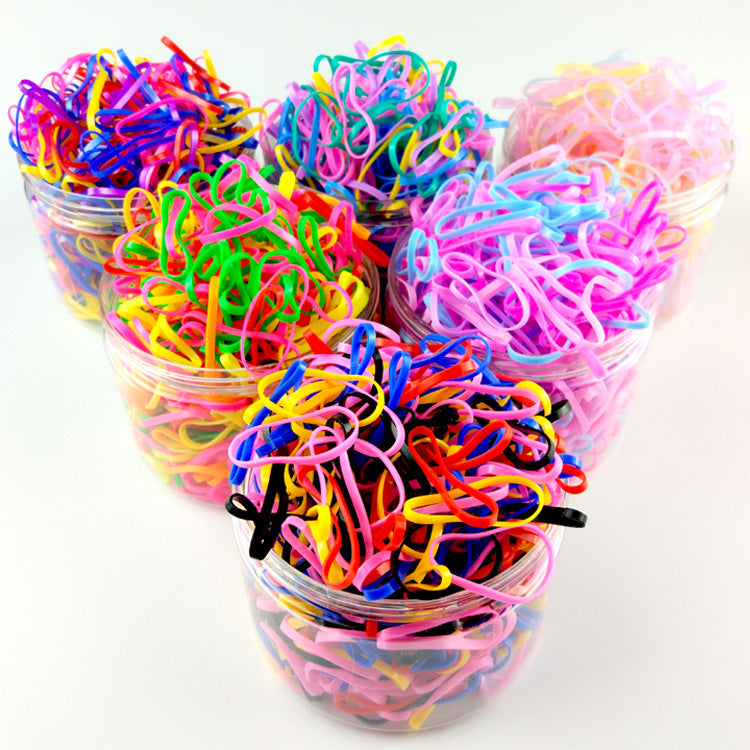 500pcs Per Cup Candy Color Elastic Hair Rings