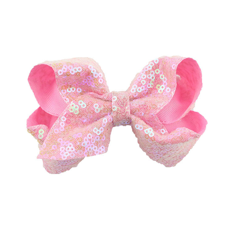 8 / 4 inches Sequin Bow Hair Clip