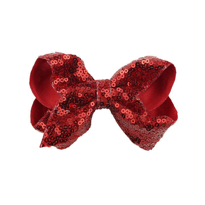 8 / 4 inches Sequin Bow Hair Clip