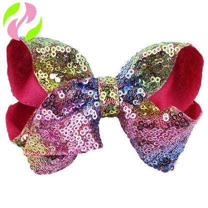 8 / 4 inches Sequin Bow Hair Clip