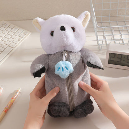 Animal Shape Plush and Cute Decompression Doll Stationery Pencil Bag