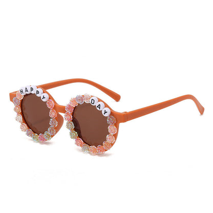 Wholesale PC Happy Day Flower Kids Sunglasses